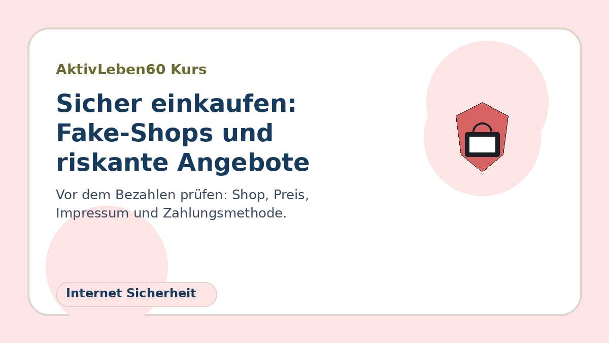 Illustration zum Kurs: Sicher einkaufen: Fake-Shops und riskante Angebote vermeiden