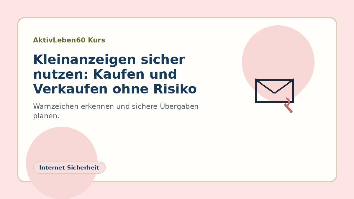 Illustration zum Kurs: Kleinanzeigen sicher nutzen: Kaufen und Verkaufen ohne Risiko