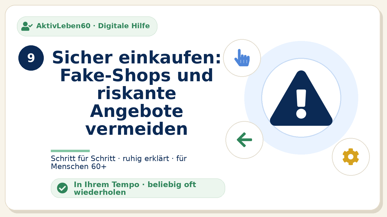 Kursbild zu Sicher einkaufen: Fake-Shops und riskante Angebote vermeiden