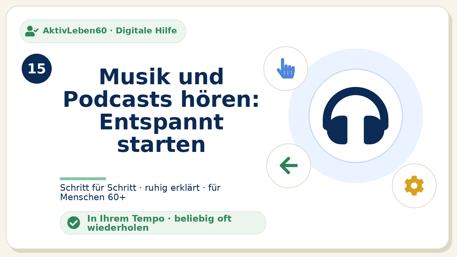 Kursbild zu Musik und Podcasts hören: Entspannt starten