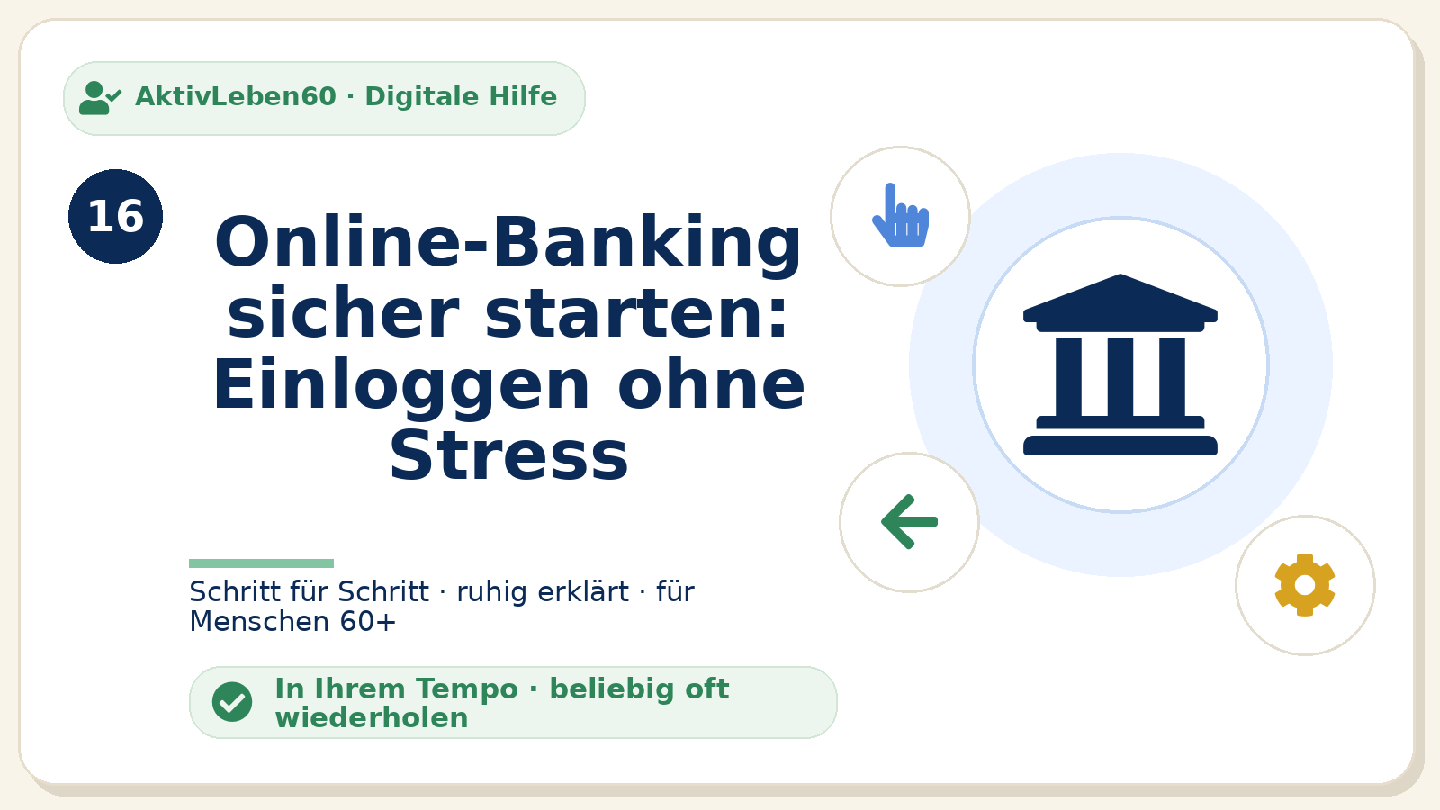 Kursbild zu Online-Banking sicher starten: Einloggen ohne Stress