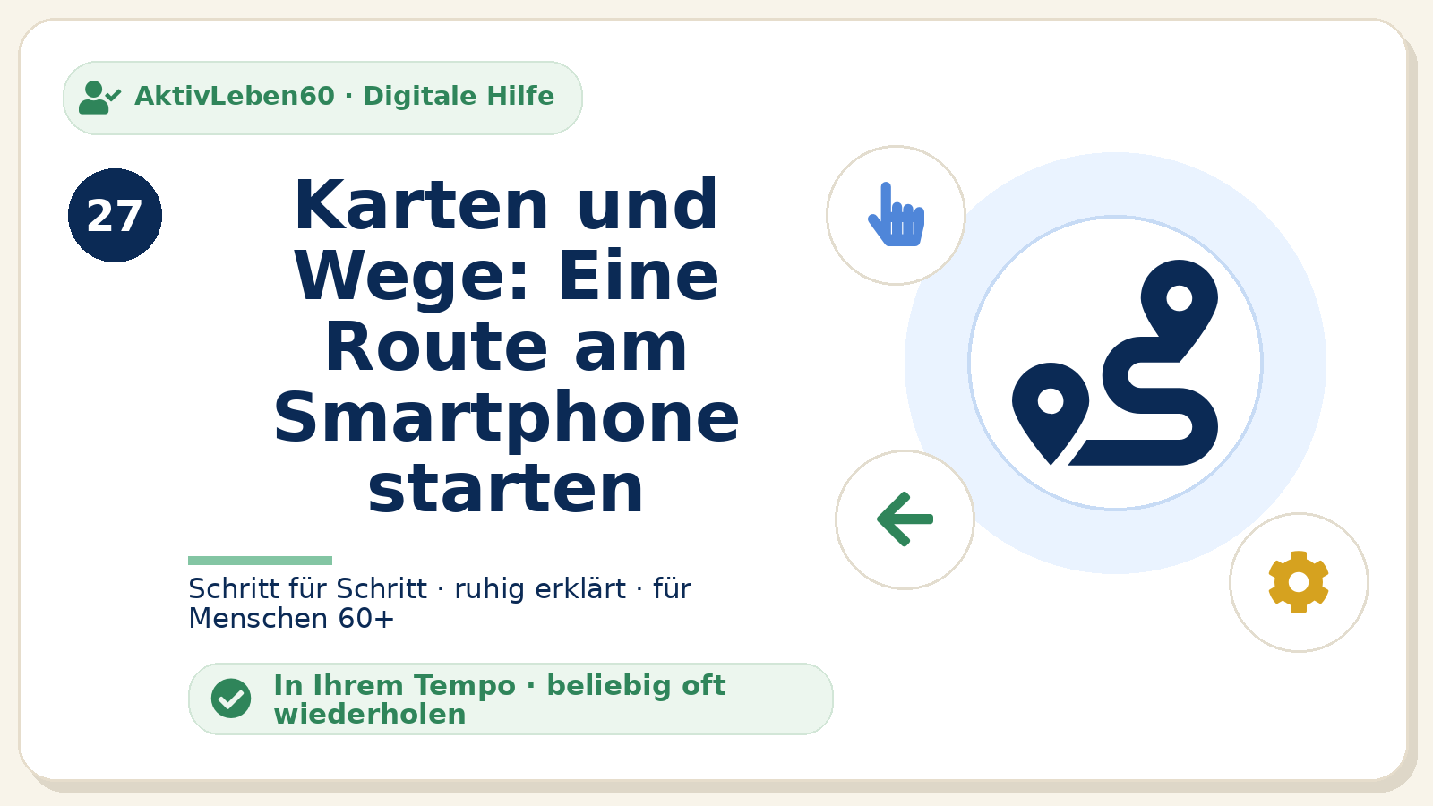 Kursbild zu Karten und Wege: Eine Route am Smartphone starten
