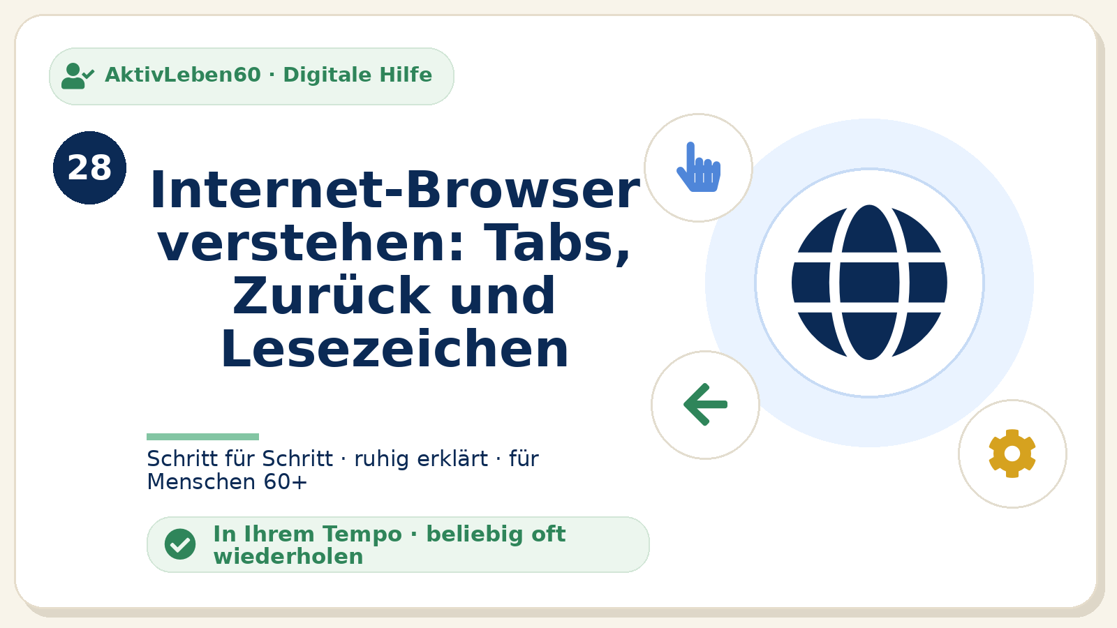 Kursbild zu Internet-Browser verstehen: Tabs, Zurück und Lesezeichen