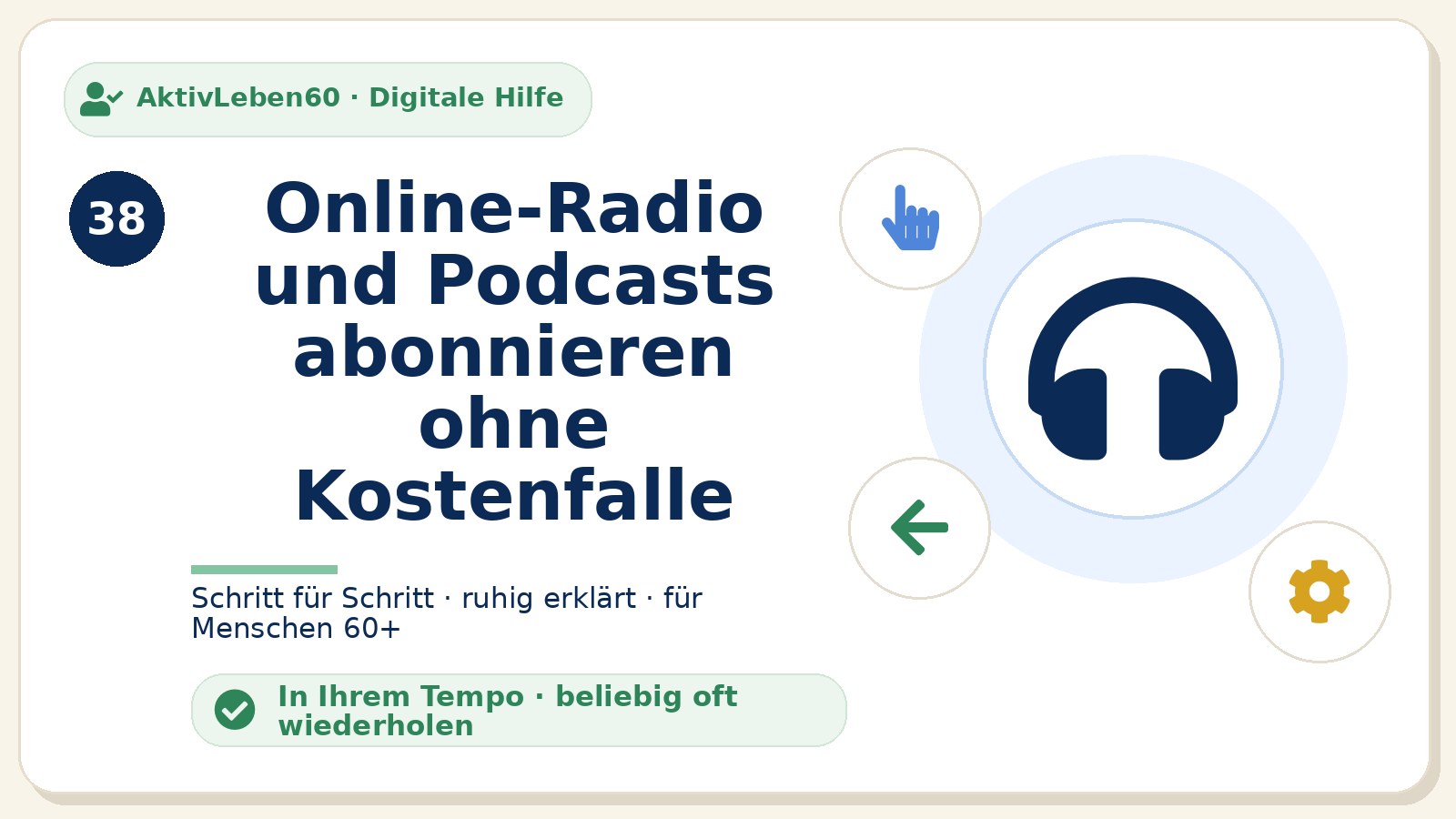 Kursbild zu Online-Radio und Podcasts abonnieren ohne Kostenfalle
