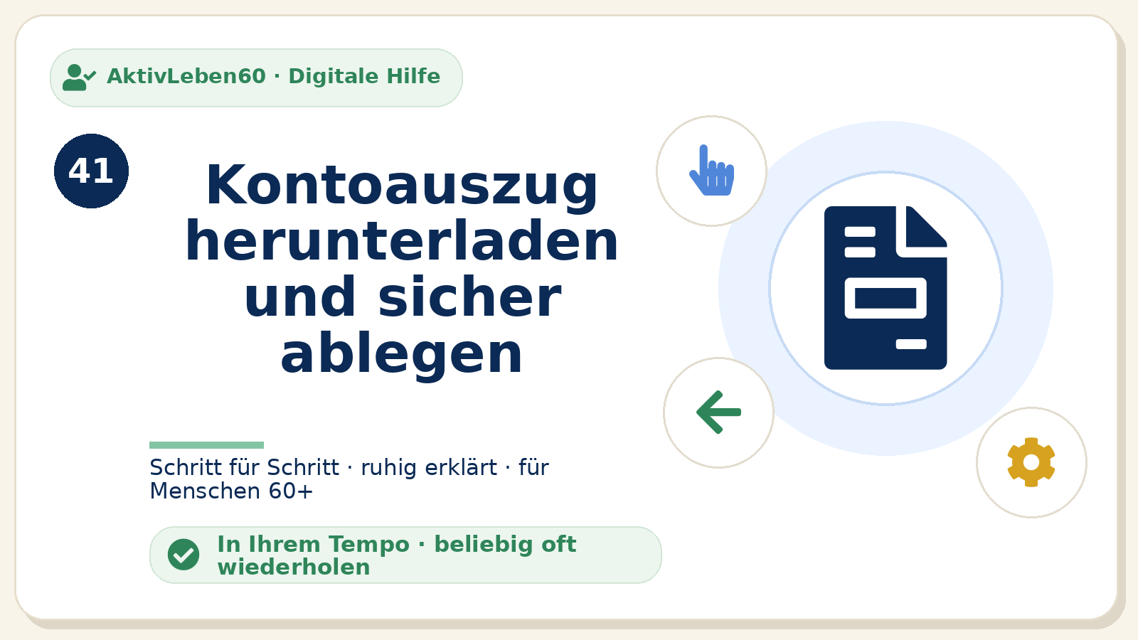 Kursbild zu Kontoauszug herunterladen und sicher ablegen