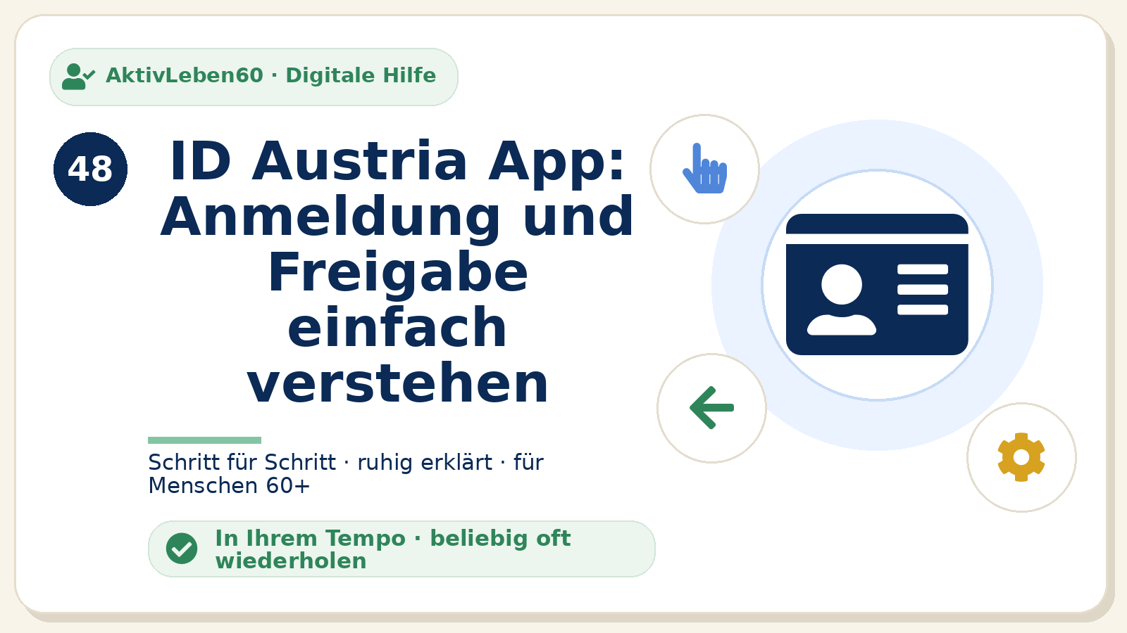 Kursbild zu ID Austria App: Anmeldung und Freigabe einfach verstehen